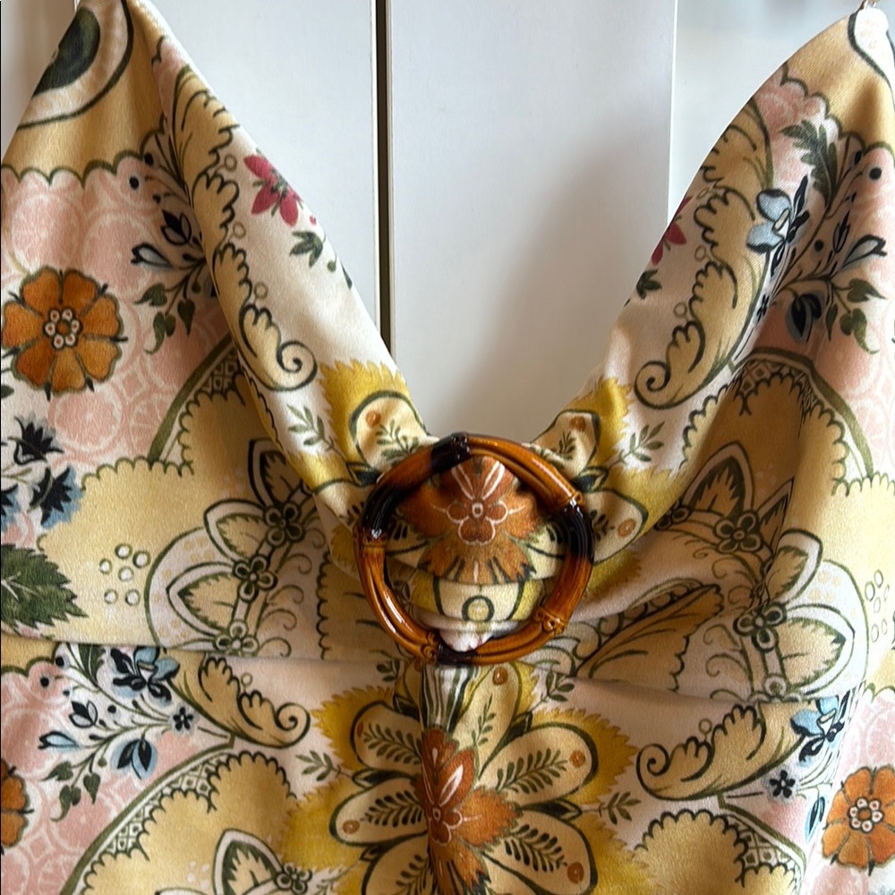 Zimmermann Floral Paisley One-Piece Swimsuit in Cream, Yellow, Pink - Picture 5 of 8